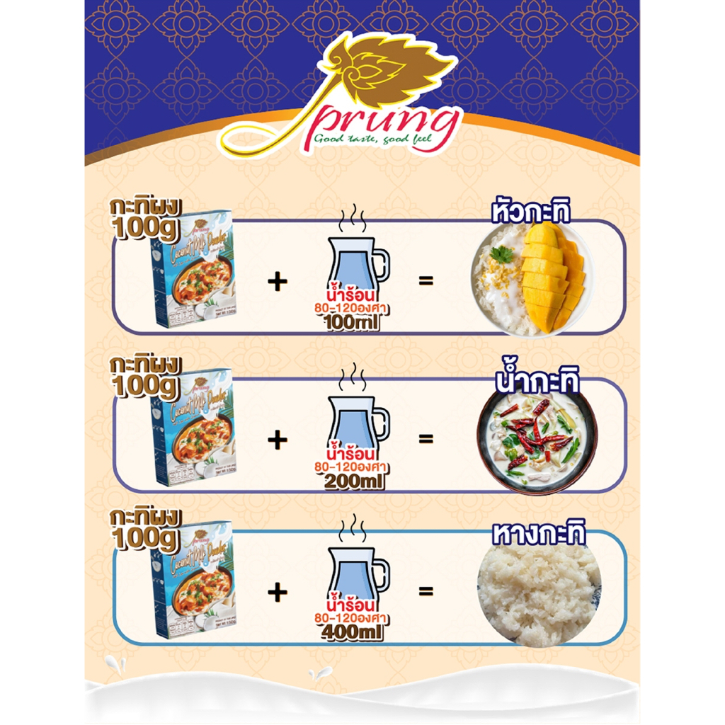 กะทิผงตรา ปรุง (Prung) ขนาด 300 กรัม - รูปที่ 2