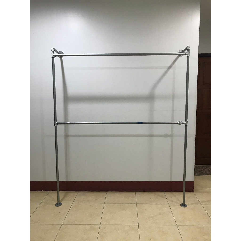 ราวตากผ้าติดผนัง 2 ชั้น ขนาดยาว 130 CM x สูง 200 CM ลึก 30 CM ทำด้วยท่อเหล็ก 6 หุน(3/4 นิ้ว) - รูปที่ 5