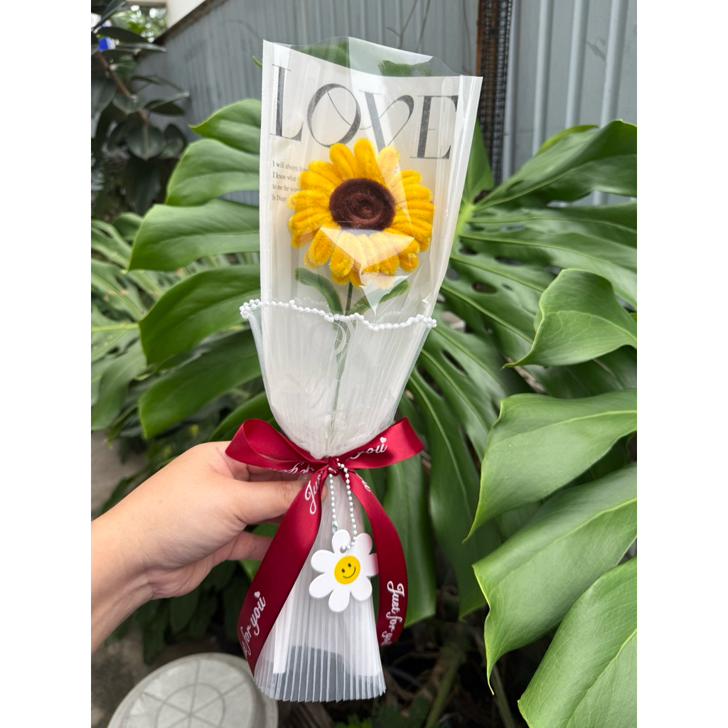 ทานตะวันลวดกำมะหยี่ช่อเล็ก 1ดอก (พร้อมส่ง) สูงประมาณ 38 cm.