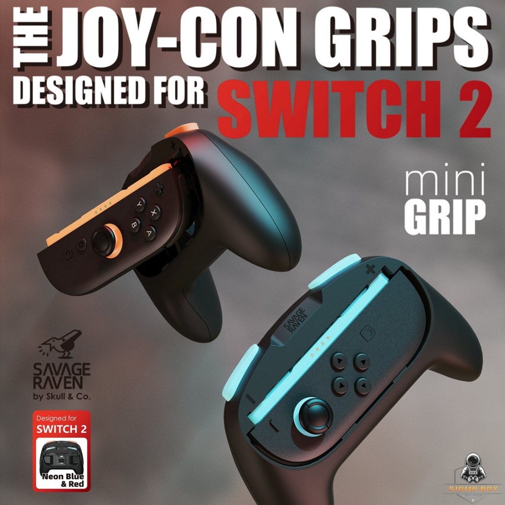 Savage Raven by Skull & Co. MiniGrip Joy-Con Grip for  Nintendo Switch 2 (รุ่นปี 2025)