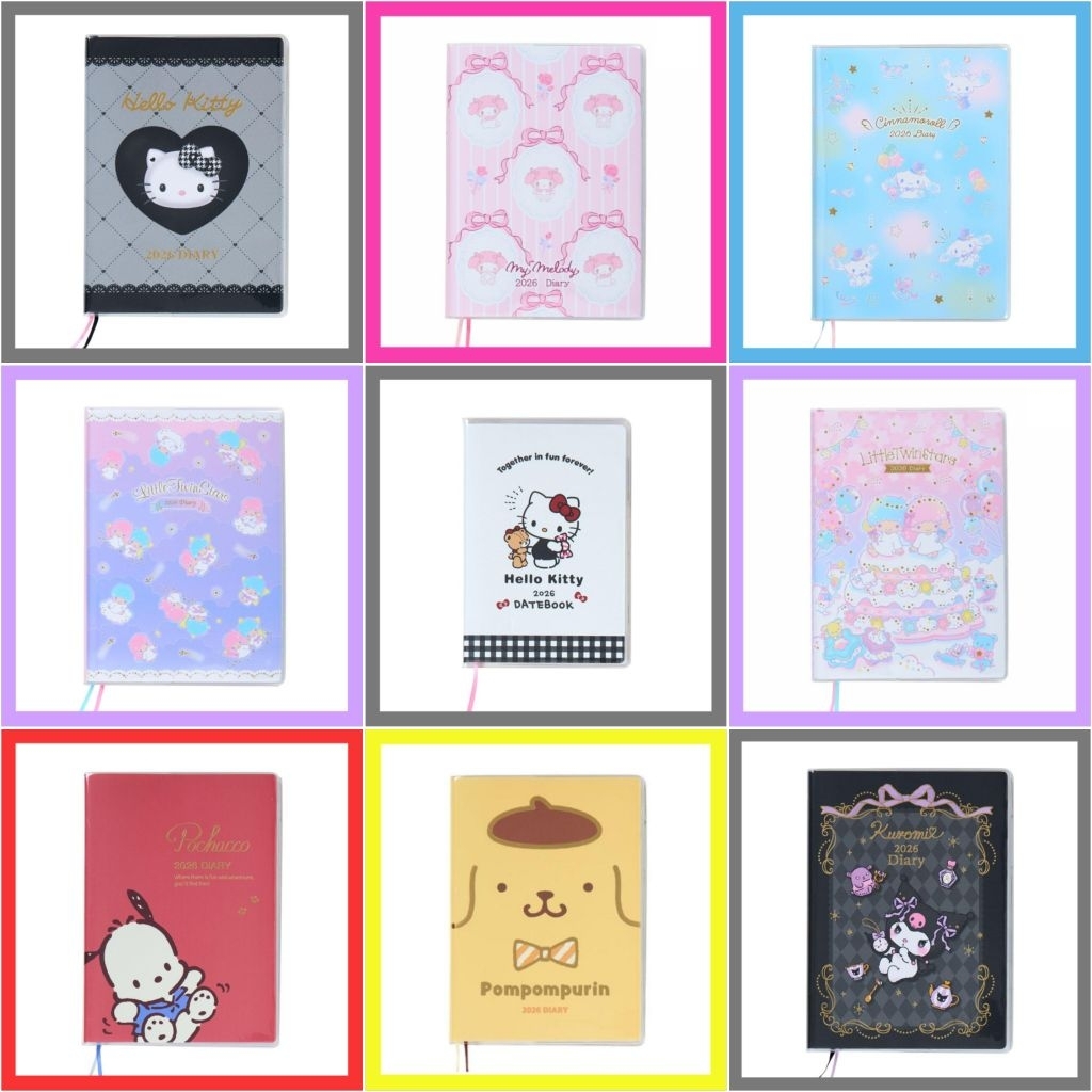 💜 แท้ 100% Disney Sanrio planner 2026 💛 A5 B6 A6 B7 weekly planner monthly planner Sanrio datebook ส
