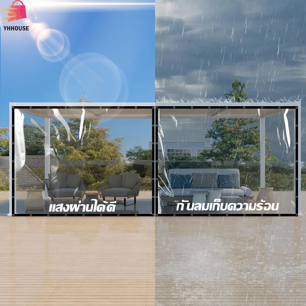 ผ้าใบใส PE กันน้ำ สำหรับเต็นท์ ร่ม โรงเรือน thumbnail 9