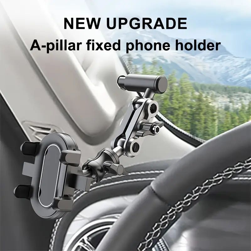 ​​ที่ยึดโทรศัพท์พลาสติก ABS ปรับระดับได้ - ติดตั้งแผงหน้าปัด/ที่วางแขน+ยึดเสาเอรถตู้-บรรทุก โครงสร้า