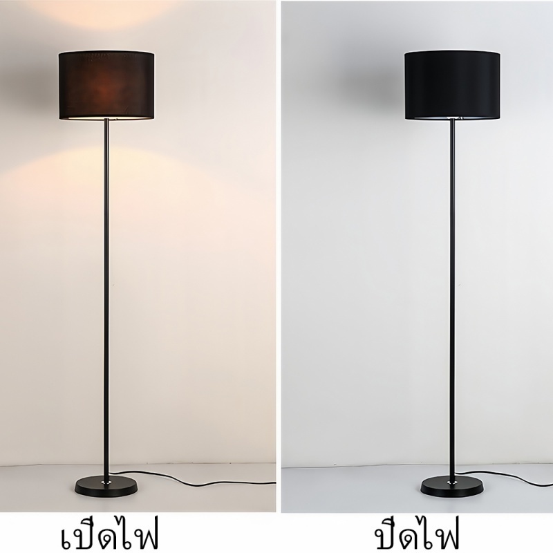 นอร์ดิก โคมไฟพื้น ห้องนั่งเล่น ห้องนอน ข้างโซฟา ทันสมัย การอ่าน การปกป้องดวงตา โคมไฟข้างเตียง ไฟกลางคืน โคมไฟตั้งพื้น - รูปที่ 4