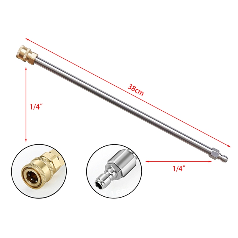 WS ZINK 38cm นําไปใช้กับ เครื่องล้างรถ 1/4" เชื่อมต่อด่วน ปืนฉีดน้ำแรงดันสู กระบอกฉีดโฟม