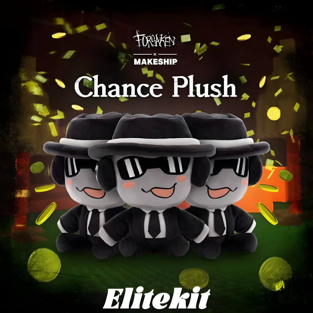✨CHANCE สนุกสีดําชุดผู้ชาย Plushie ตุ๊กตา Forsaken Chance Plush ของเล่นของขวัญสําหรับเด็กการ์ตูน ตุ๊