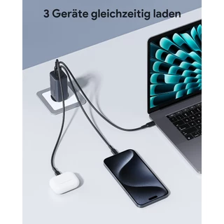 [สำหรับ iPhone 17] AUKEY PA-B6U หัวชาร์จเร็ว 67W GaN 3 Port รองรับ UFCS PD QC