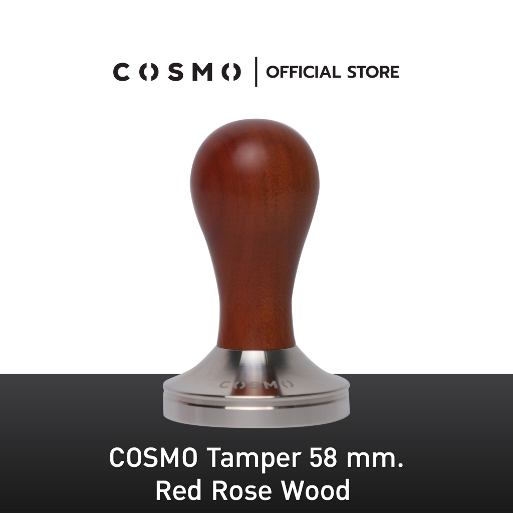COSMO Tamper 58 mm. Red Rose Wood