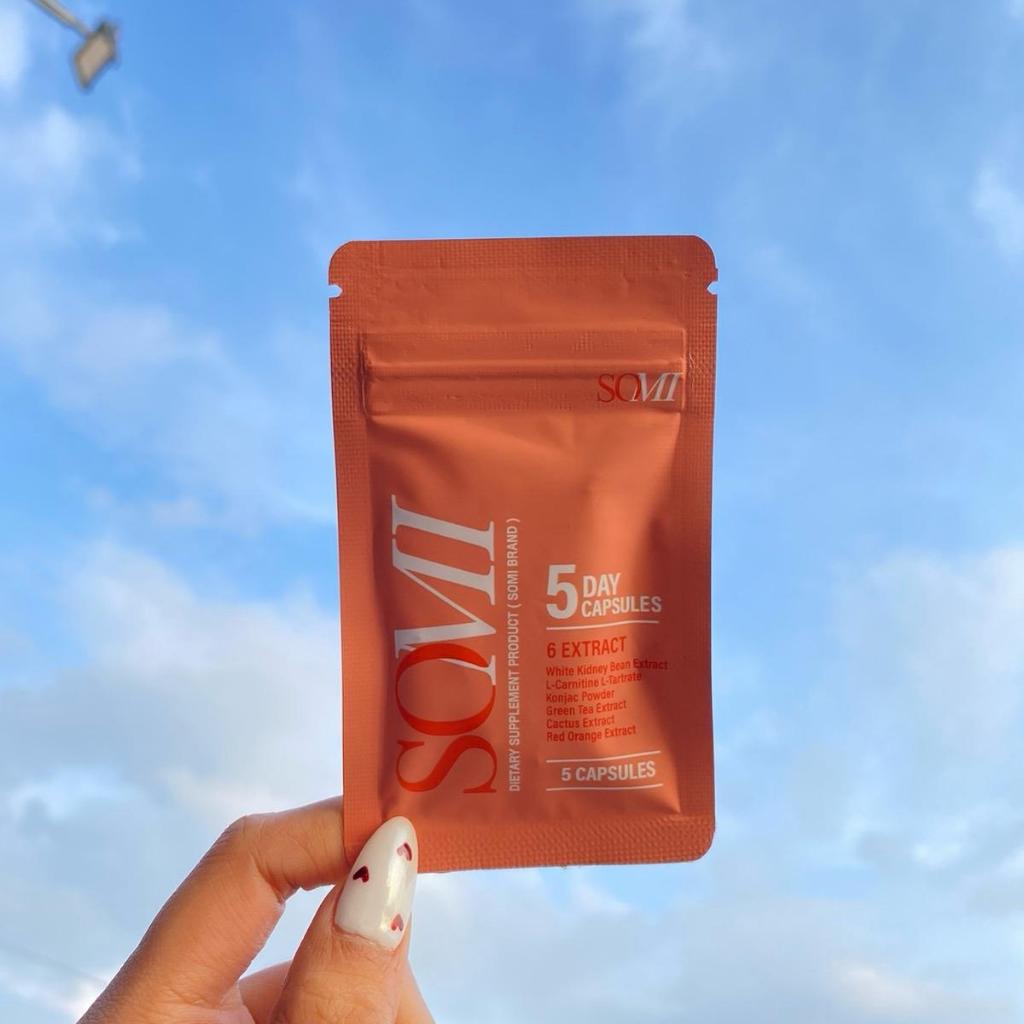 🔥พร้อมส่ง🔥SLIN X TWO @ SOMI แบบเม็ด 1  ซอง 5 แคปซูน