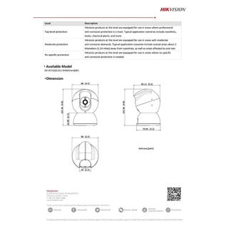 HIKVISION DS-2CV2Q21G1-IDW (4 mm) IP CAMERA กล้องวงจรปิด ความละเอียด 2MP สื่อสารสองทาง สั่งหมุนและใส่การ์ดได้สูงสุด 512