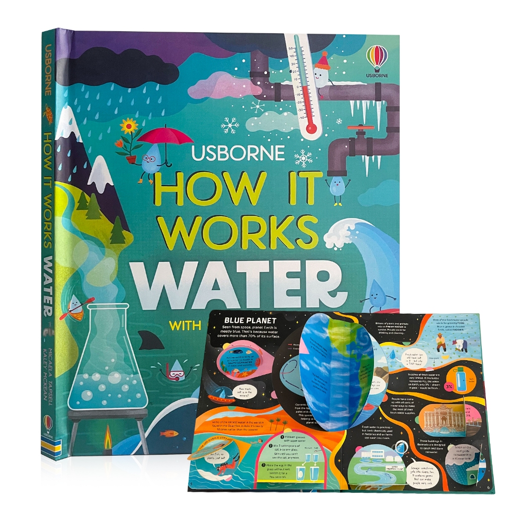Usborne How It Works Water 3D Flap English Picture Books for Kids Natural Science Popularization Educational Book