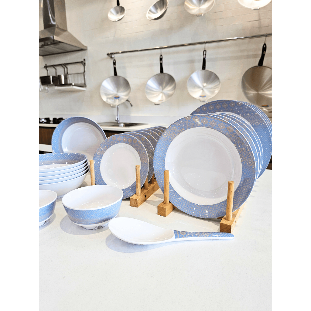 Vanda ลายภูไท จานชามถ้วยแบ่งเมลามีน อย่างหนา จานข้าว ชามแกง ทัพพี แวนด้า by Superware #ทวีชัย