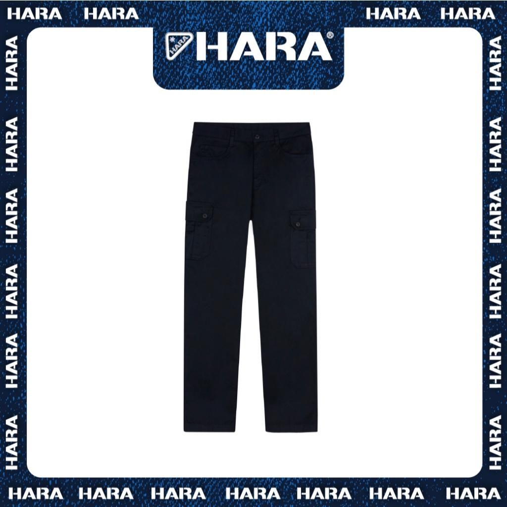 Hara HMR1-002001 กางเกง Cargo สีน้ำเงิน กระบอกใหญ่