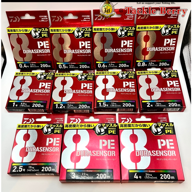 สาย PE Daiwa DURASENSOR X 8 200 (5 Color)