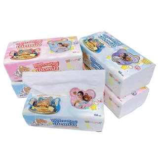 Kuma คุมะ กระดาษทิชชู่​เช็ดหน้า 168แผ่น หนา 2 ชั้น ไร้ผุ่น สัมผัสนุ่ม ซึมซับดี [ แพ็ค 5 ห่อ ]