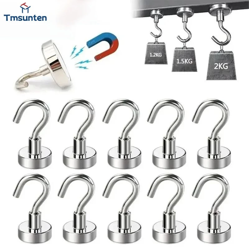 🛒ตะขอแม่เหล็ก 1 ชิ้น แม่เหล็กตะขอ Hook Magnet ตะขอแม่เหล็กทรงพลัง ตะขอเกี่ยว ตะขอแขวนของ แม่เหล็กแรงดึงดูดสูง Tmsunten