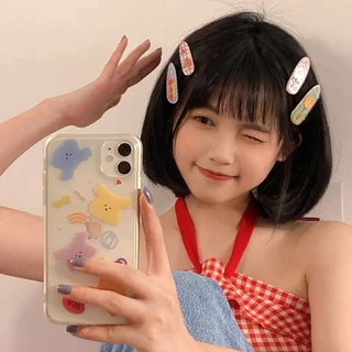 กิ๊บติดผมรูปปากเป็ดลายการ์ตูนน่ารัก กิ๊บติดผมรูปหัวใจเด็กผู้หญิง เครื่องประดับผมเด็กผู้หญิงน่ารัก