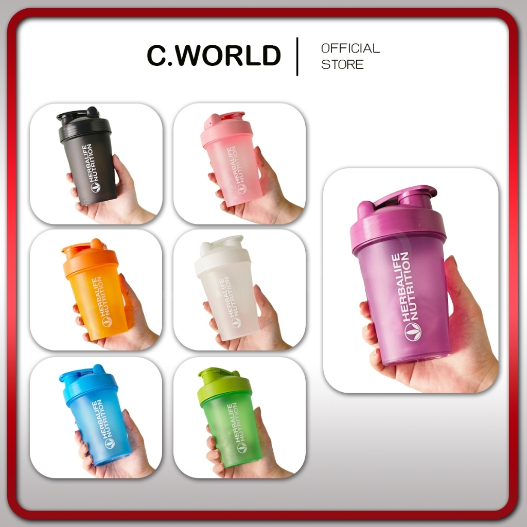 แก้วเชค แก้วชงโปรตีน กระบอกเชค แก้วเขย่าเวย์ โปรตีน ขนาด 400 ml. มีลูกกลิ้ง มีตัวเลขบอกปริมาณ