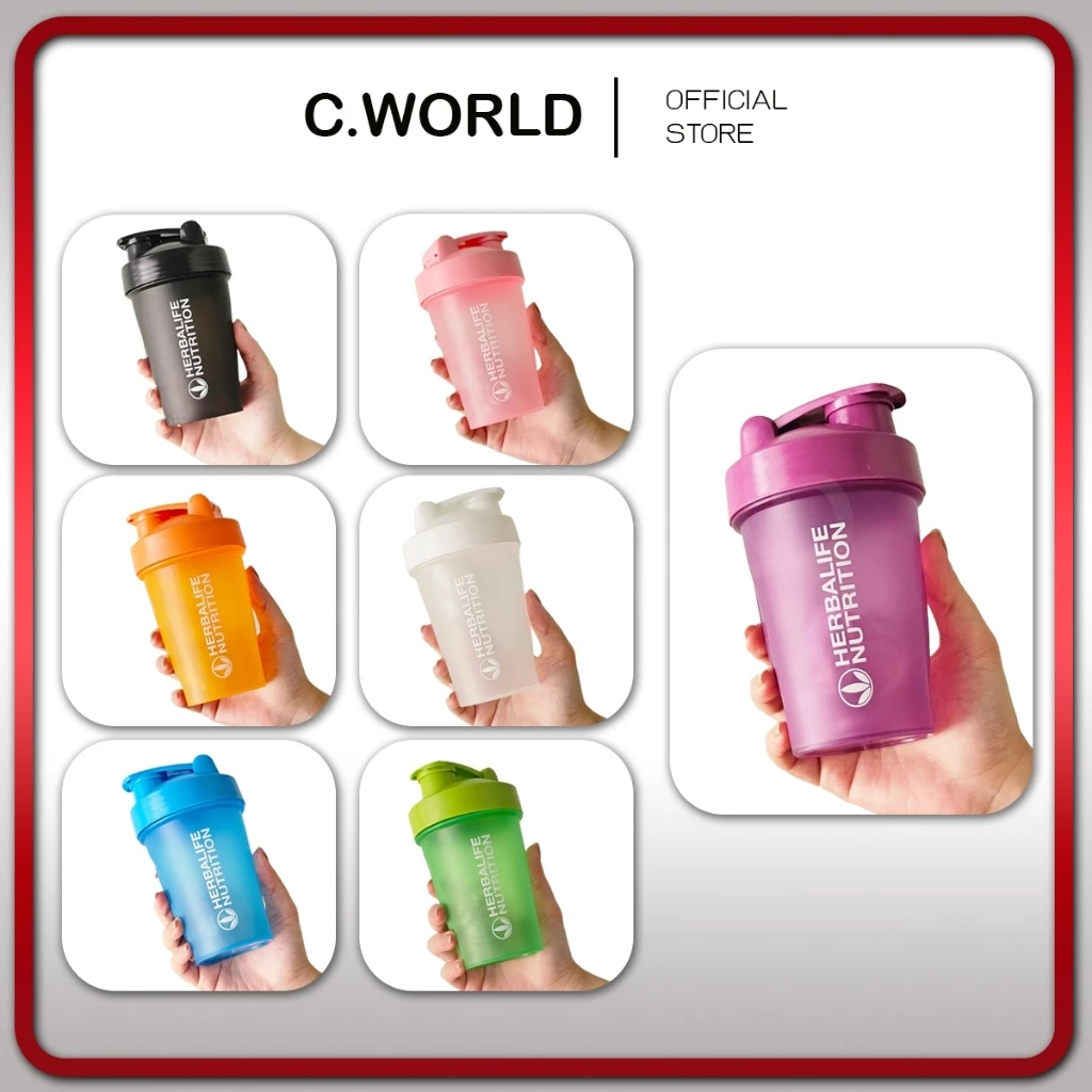 แก้วเชค แก้วชงโปรตีน กระบอกเชค แก้วเขย่าเวย์ โปรตีน ขนาด 400 ml. มีลูกกลิ้ง มีตัวเลขบอกปริมาณ