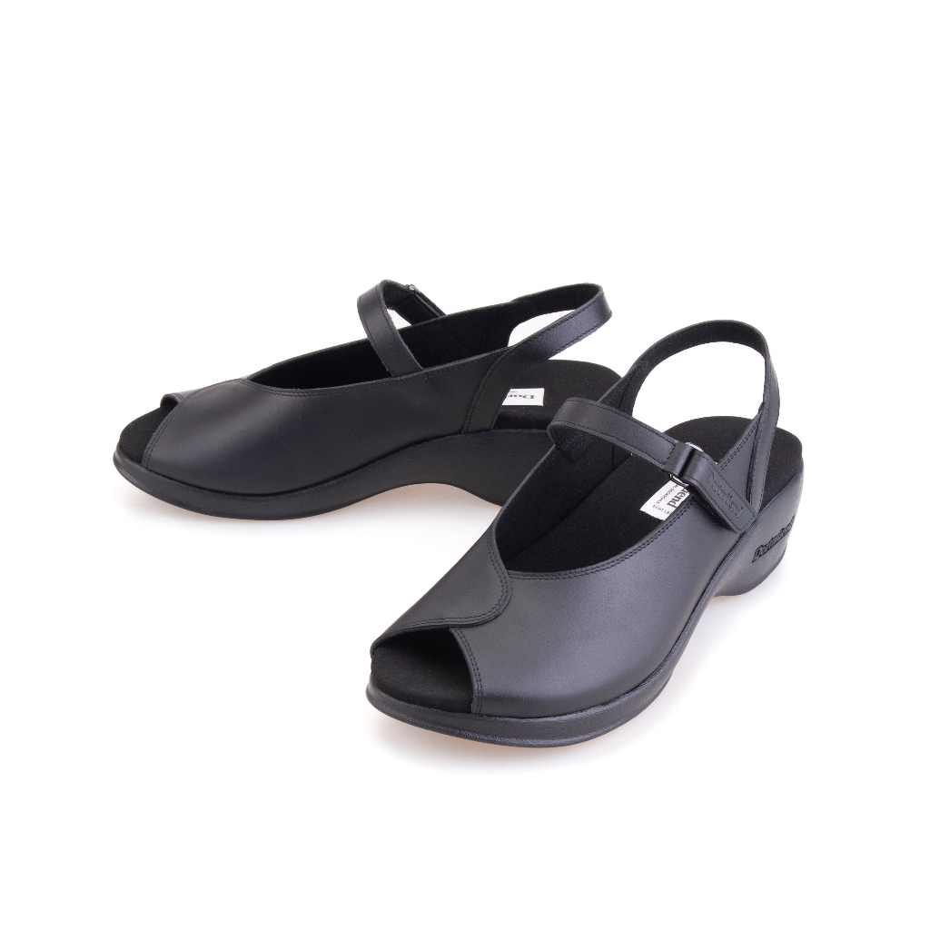 Dortmuend Pro Series Mule Mona JF577 070-000 Black รองเท้าสุขภาพที่พื้นรับโค้งเว้าเพื่อความสบายของอุ้งเท้า