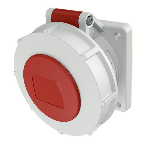 ปลั๊กเพาเวอร์ตัวเมียฝัง กันน้ำ 3H IP67 280 - 440V 50a. 60Hz ″MENNEKES″