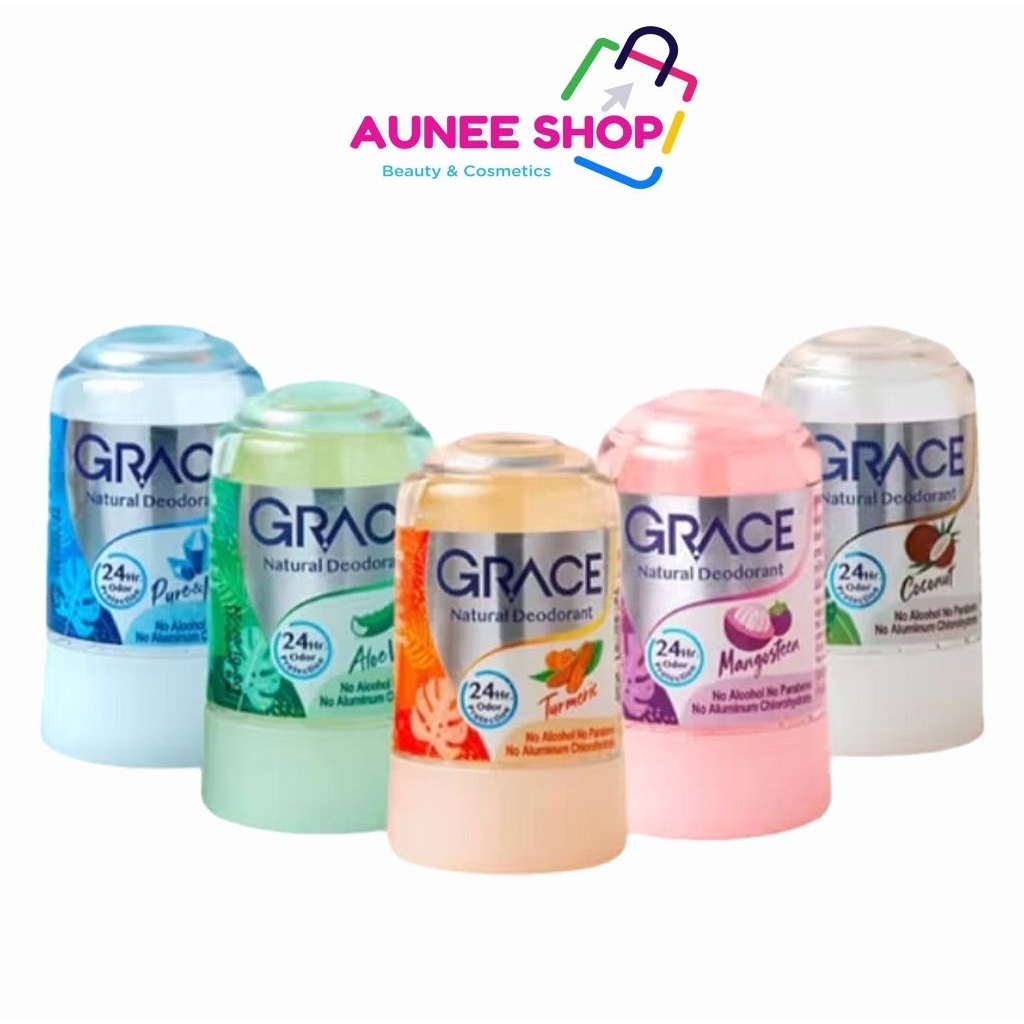 ส่งฟรี/มีไลฟ์  (1ชิ้น)Grace Crystal deoderant สารส้มระงับกลิ่นกาย เกรซ ทารักแร้ดับกลิ่นเต่า 70 กรัม