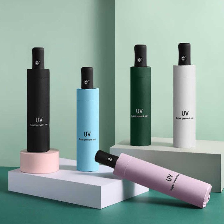 ร่มอัตโนมัติ ร่มกันฝน UV ร่มกันแดด กันUV ร่มกันยูวี พับได้ ร่มกันแดดไวนิล ร่มพับอัตโนมัติ Umbrella <พร้อมส่งในไทย>