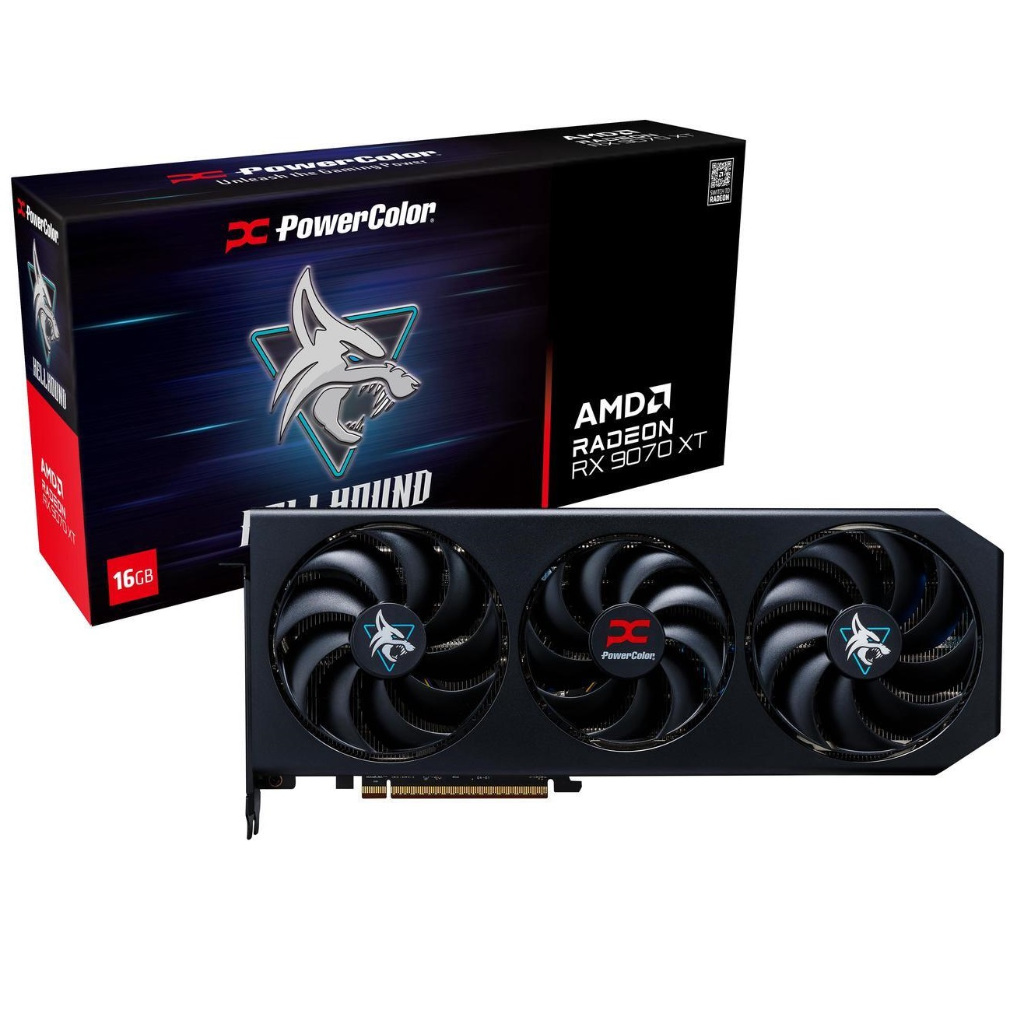 POWERCOLOR Hellhound Radeon RX 9070 XT OC 16GB GDDR6 Graphics Card การ์ดจอ (RX9070XT 16G-L/OC)
