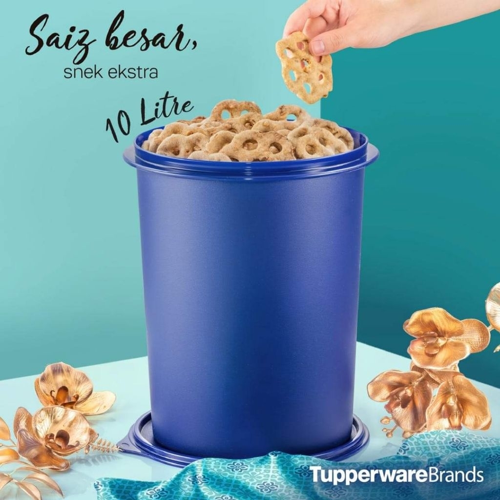 Tupperware ถังแม็กซี่ ความจุ10ลิตร ถังข้าวสาร ตัวหนาฝาแน่นปึ้ก