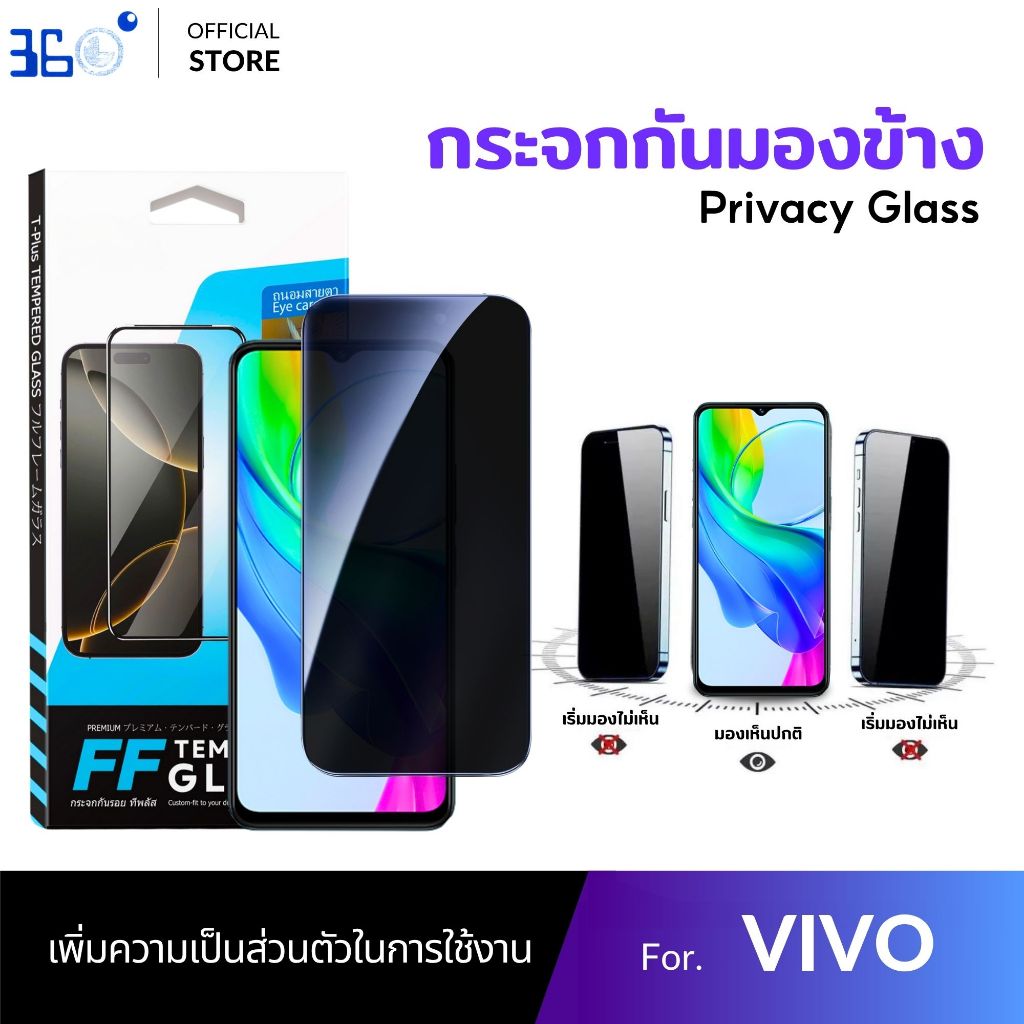 ฟิล์ม VIVO กันเสือก 28องศา งานเกาหลี  Y21D Y300t Y04 Y17 Y100 Y200 Y300 Y03 Y19s