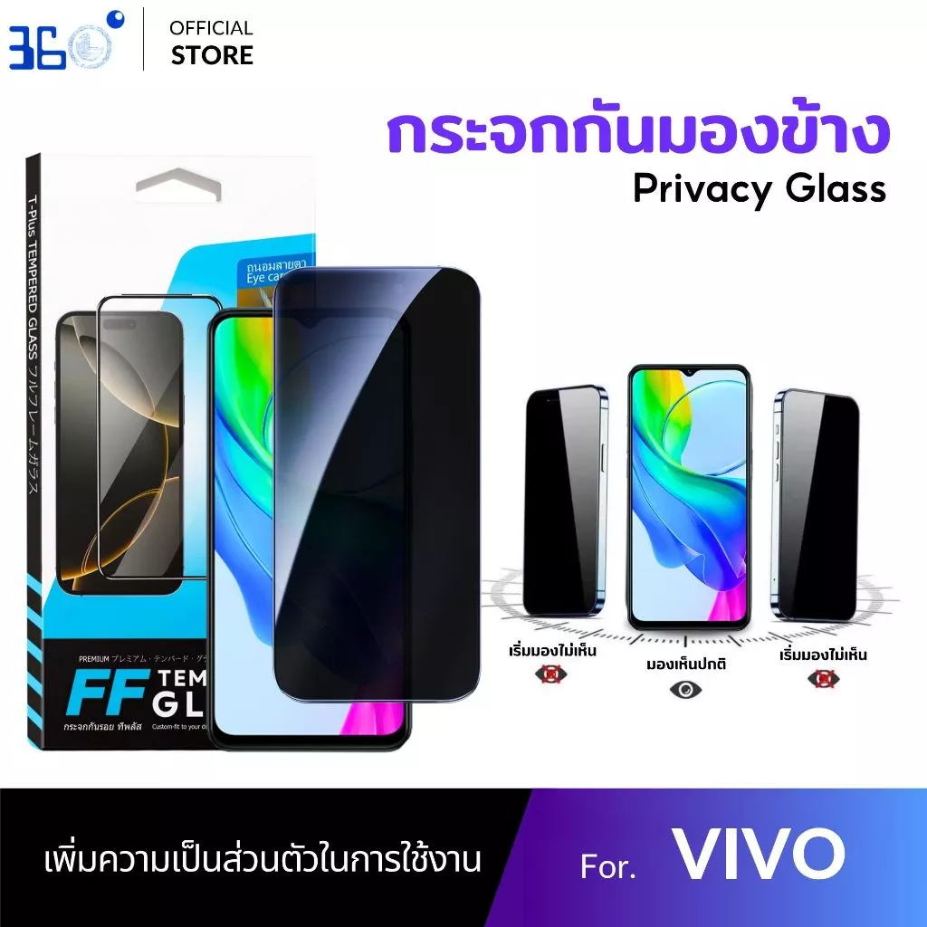 [🇰🇷360°] ฟิล์มกันเสือก VIVO กันมอง ฟิล์มVIVO Y6 Y6T Y11d Y60 Y500s Y600pro Y21D Y300t Y04 Y17 Y100 Y200 Y300 Y03 Y19s