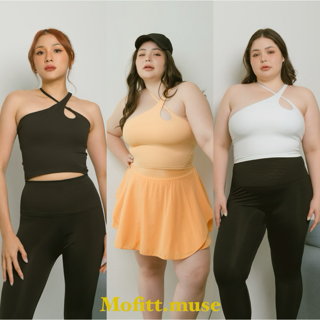 Mofitt.muse | Key Muse Halter เสื้อออกกำลังกายสายเดี่ยว มีฟองน้ำ ใส่พิลาทิส โยคะ วิ่ง S-XXLง