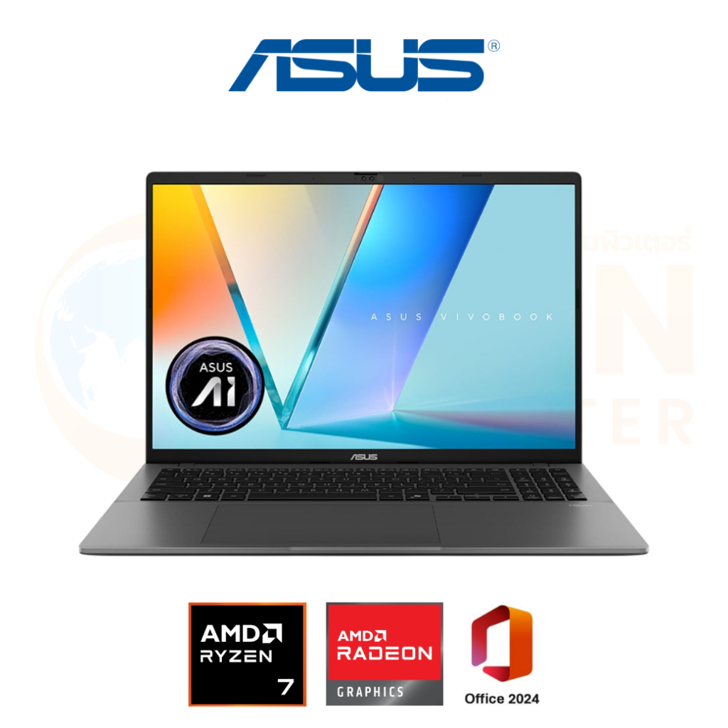 ASUS VIVOBOOK S16 D3607HA-RP788WA NOTEBOOK (โน้ตบุ๊ค) AMD RYZEN 7 260 / 16GB / 512GB / WIN 11 + OFF 