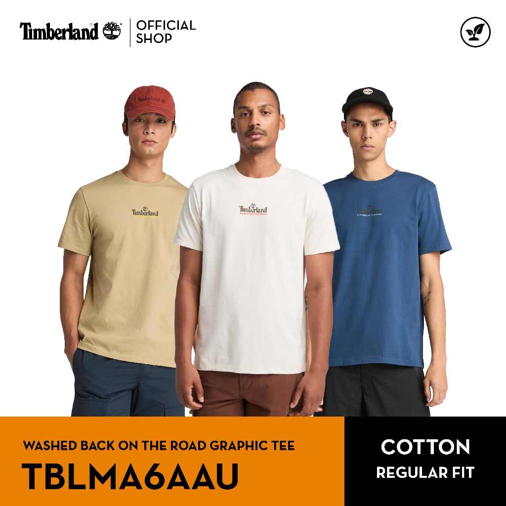 Timberland Men's Back Graphic Short Sleeve T-Shirt เสื้อยืด (TBLMA6AAU)