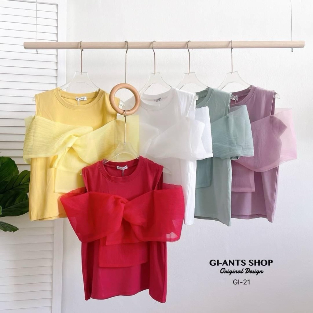 เสื้อคอกลมแต่งโบว์ด้านหน้าใส่ออกงานสวยๆ งานนำเข้าน่ารักมาก GI44 ราคา ถูกที่สุด ดีลบีเคเค แกลเลอรีภาพที่ 3