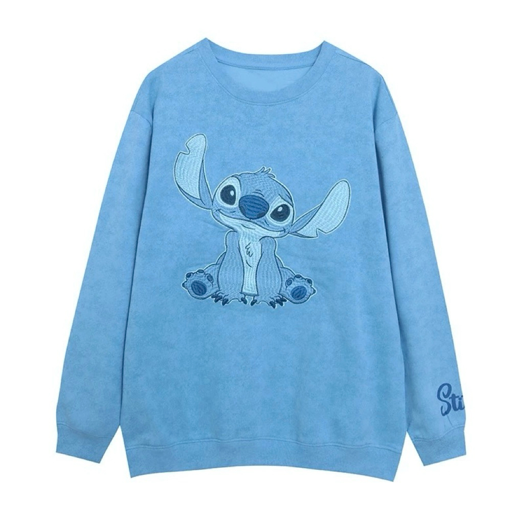 STITCH ohana SWEATSHIRT Lilo&stitch 🧊 STITCH ohana (TS600）🧊สเวตเตอร์ ลายปัก สติช 🧊งาน Disney แท้