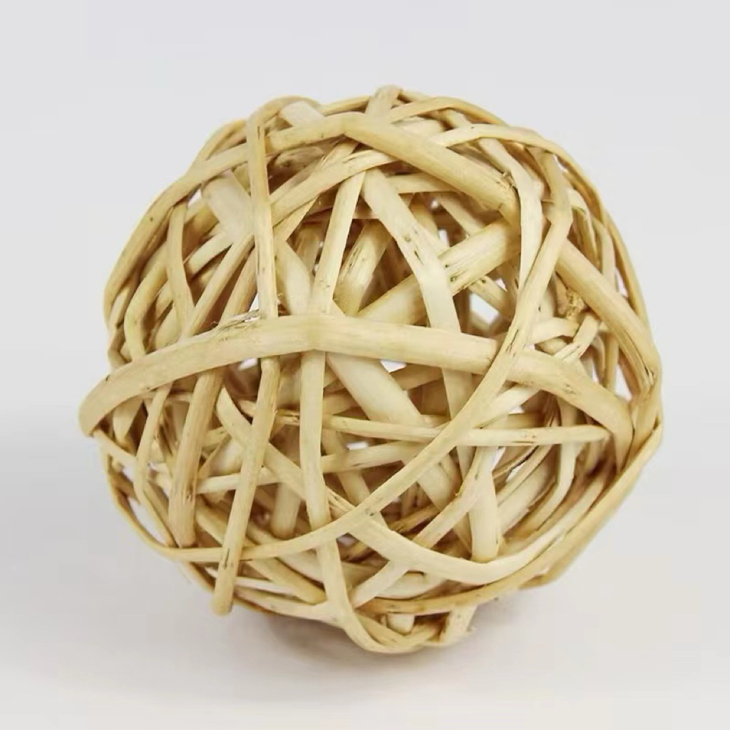 R-24 ลูกบอล หวายวิลโลว์ 7cm ลูกบอลกระต่าย ของเล่นกระต่าย