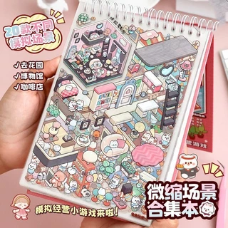 KiKi สติ๊กเกอร์ 3D น่ารัก DIY 20in1 คละลาย | สติ๊กเกอร์ตกแต่งสมุด เครื่องเขียน ลายการ์ตูน ฉากสวย น่ารักสุดๆ