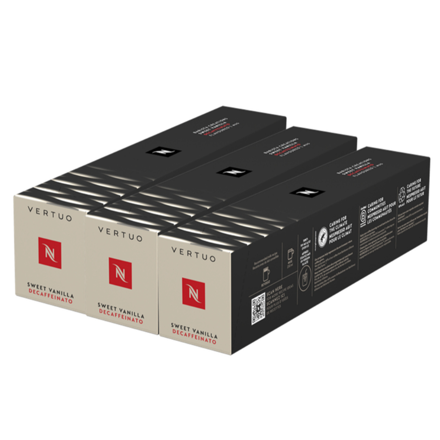 NESPRESSO Vertuo New Vertuo Sweet Vanilla Decaffeinato 30 Coffee Pods เนสเพรสโซ เวอทูโอ้ วนิลลา ดีคา