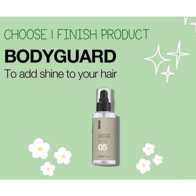 MOOD Hairstyling Bodyguard Protect&Glow Serum 100ml. เซรั่มปกป้องเส้นผม ลดชี้ฟู กลิ่นหอม