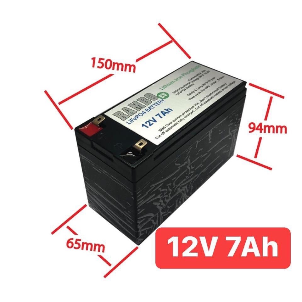 แอมป์เต็มแท้ LiFepo4 12v 6ah-7-14ah สำหรับเครื่องสำรองไฟ UPS ไฟฉุกเฉิน จักรยานไฟฟ้า เครื่องมือเกษตร