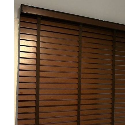 ตกแต่งบ้าน มู่ลี่ไม้ มู่ลี่โฟมวูด Foamwood Blinds - A25-02 Walnut ขนาดใบ 50mm. ส่งด่วน สั่งเลย