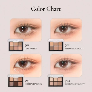 Dinto: Blur-Finish Shadow พาเลตตา 6 หลุม [Official Store]