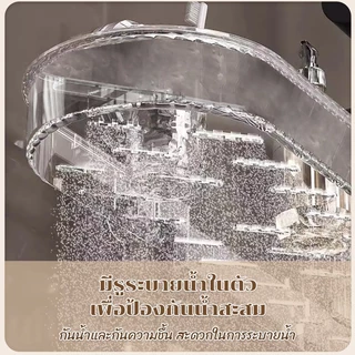 ชั้นวางของในห้องน้ำ ติดผนังห้องน้ํา ชั้นวางถ้วยดูด แบบถ้วยดูด ไม่ต้องเจาะวัสดุโปร่งใส