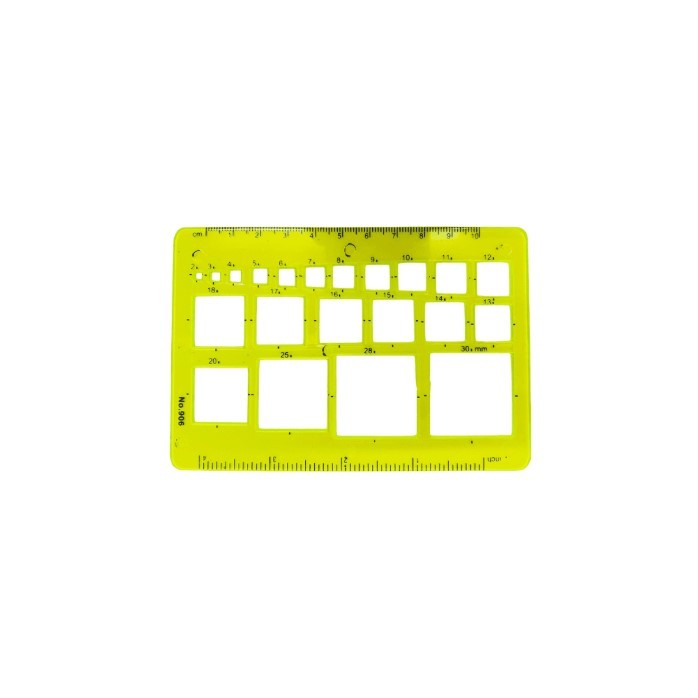 (KTS)เพลทพลาสติกสี่เหลี่ยม No.906 Template