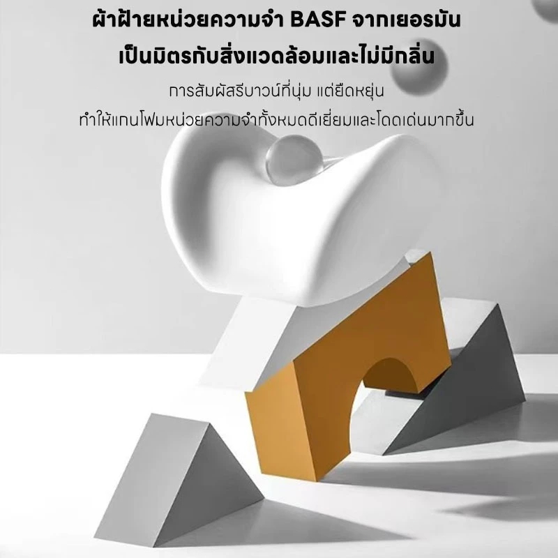 Awesome หมอนรองคอ รองไหล่ ที่รองพิง พนักพิงศีรษะ เมมโมรี่โฟม หนังนิ่ม ที่รองพิงหลังสำหรับรถยนต์ - 6