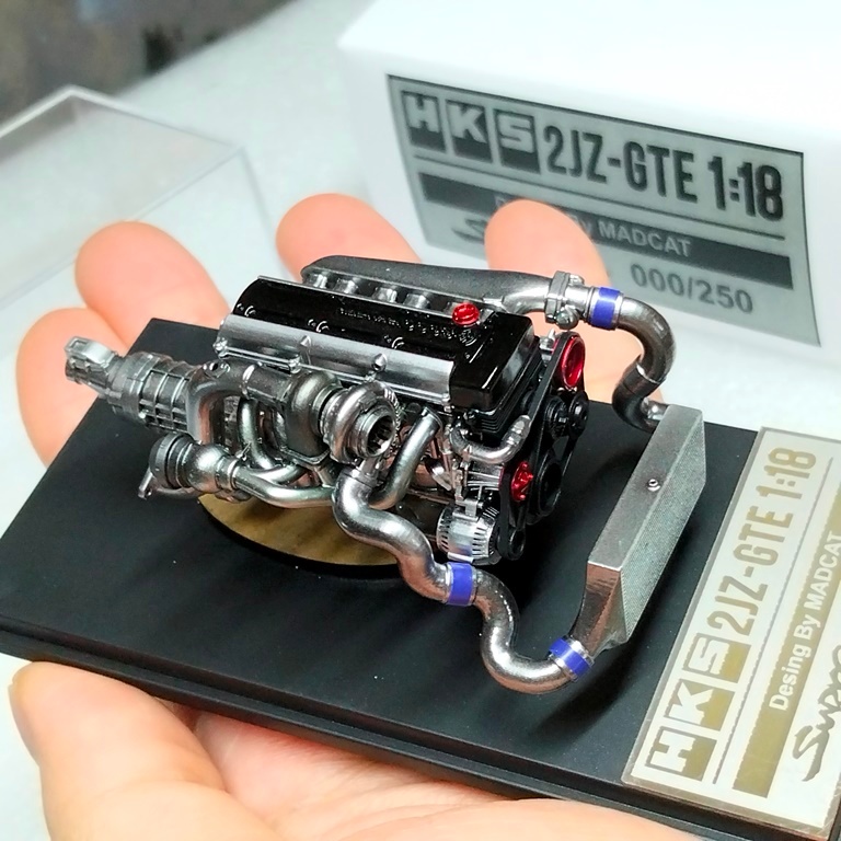 โมเดลเครื่อง2jz โมเดลเครื่องยนต์2jz 1/18  โมเดลเครื่องยนต์ 2jz Model Engine Toyota Supra scale 1:18 