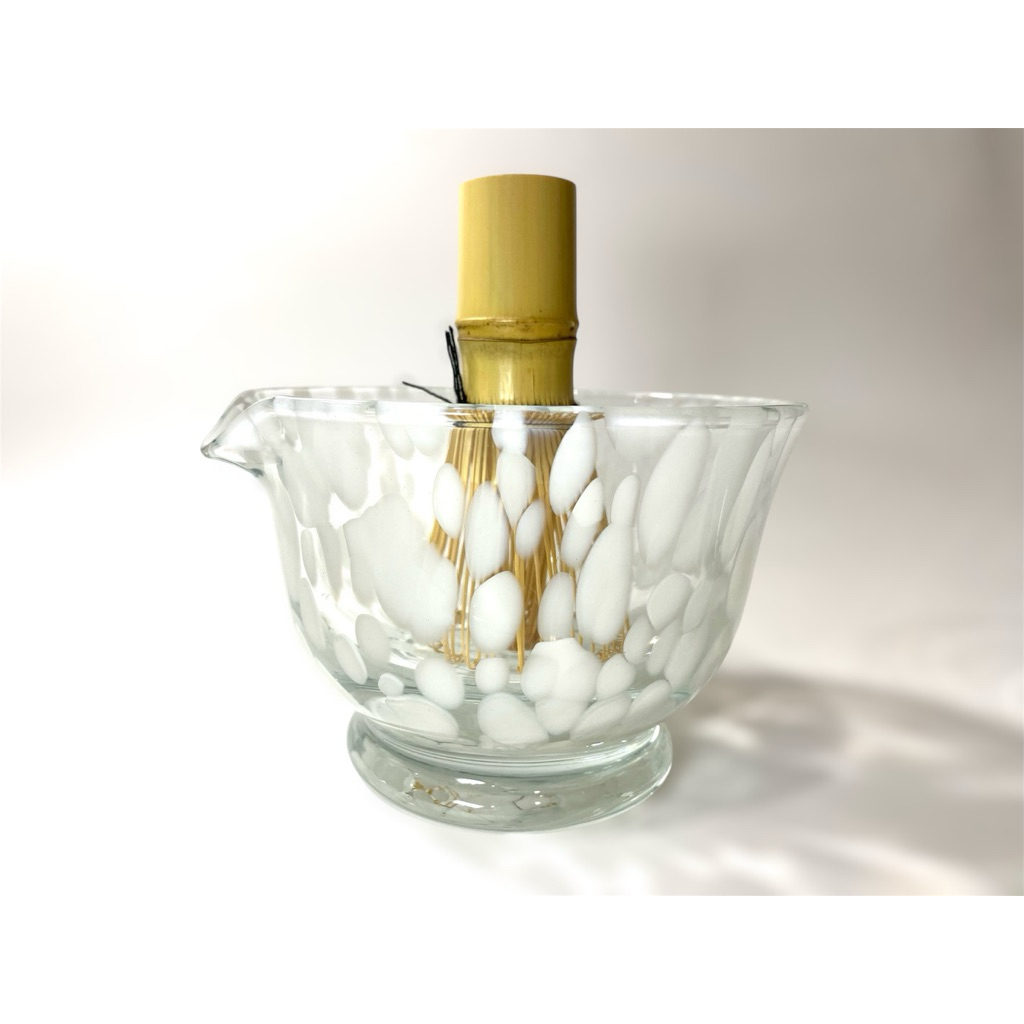 Snowy matcha handmade bowl, ชามแก้วมัทฉะ Snowy