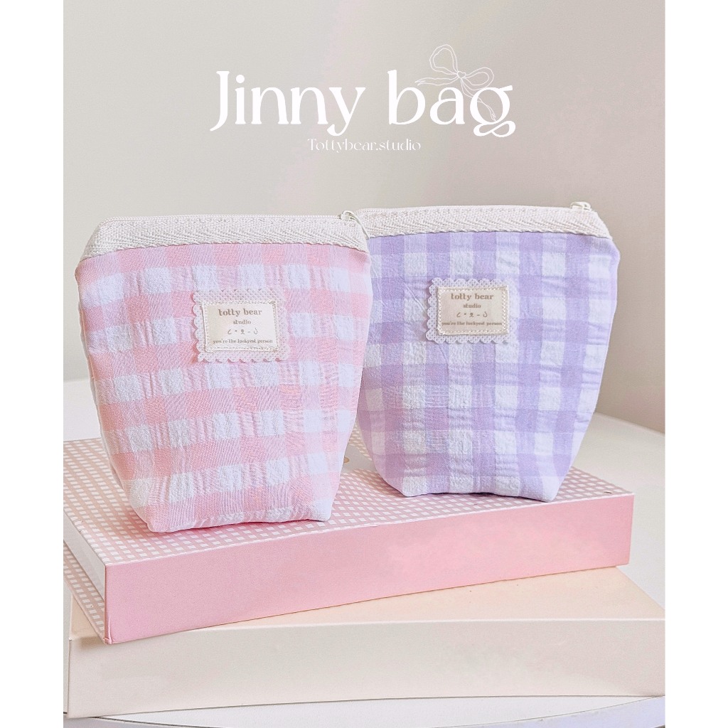 tottybear l Jinny Bag กระเป๋าทรงตั้ง ใส่ธนบัตร คสอ เหรียญ สไตล์พส.จีน มี 2 สี