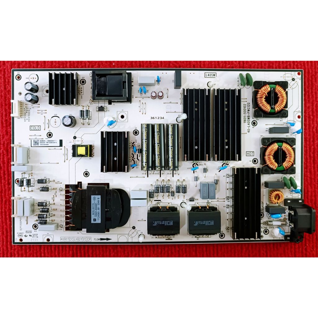 เพาเวอร์ซัพพลายทีวี  TCL สำหรับรุ่น 75C645 , 85C645  พาสบอร์ด 40-L40SW8-PWC1ZG